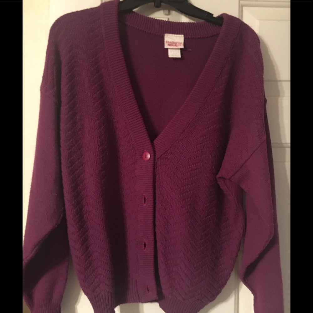 Sweater- plum color (purple), button down